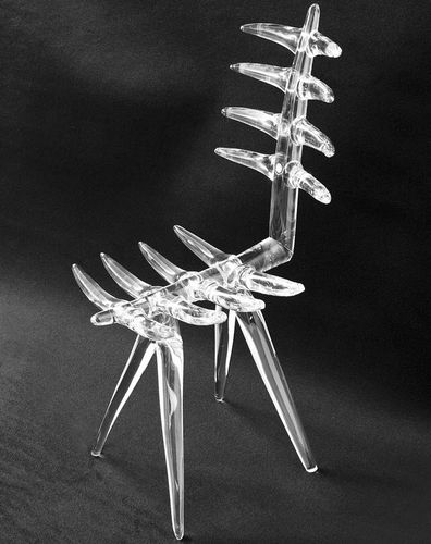 Cadeira de design original - ACHAB - Duccio di Segna srl - para ambiente interno / em cristal / da linha comercial