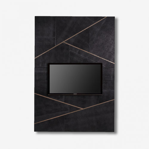 Suporte de parede para TV contemporâneo - POCH - Estetik Decor - fixo / em couro / da linha residencial