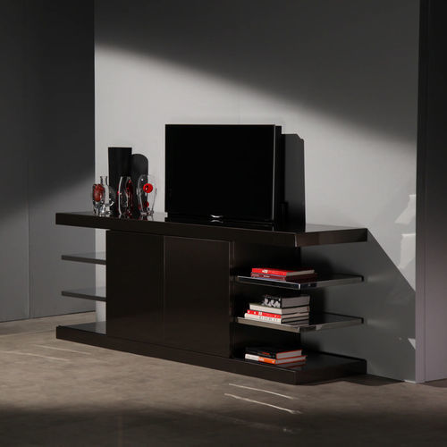 Rack de TV contemporâneo - Giullare - Laboratorio Mattoni - com prateleiras / com 2 portas / feito à mão