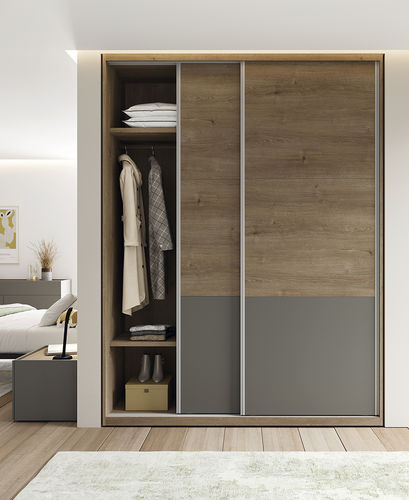 Guarda-roupa modular - Drei  - Mobenia - contemporâneo / em laminado / com portas de correr