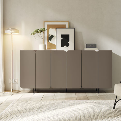 Buffet aparador contemporâneo - Tulip - Mobenia - em MDF laqueado / em laminado melamínico / com portas de abrir