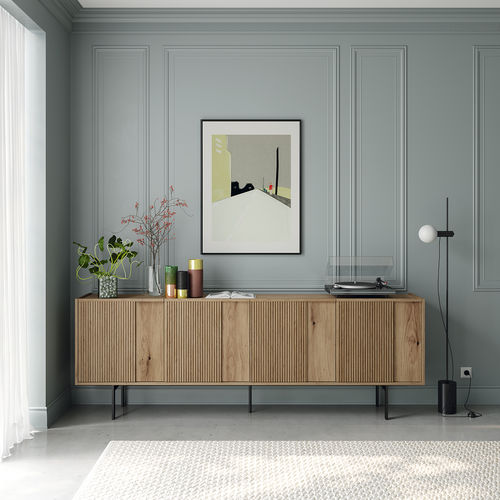Buffet aparador contemporâneo - Jazz - Mobenia - em MDF laqueado / em cerâmica / em laminado melamínico