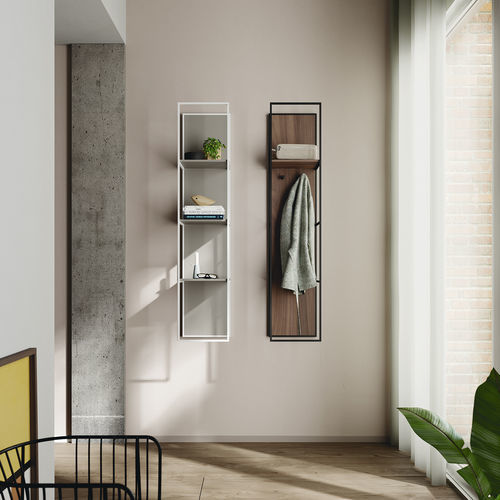 Estante de parede - Pin - Mobenia - contemporânea / em MDF laqueado / metálica