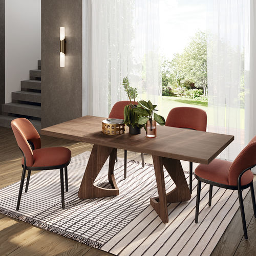 Mesa contemporânea - Lsd - Mobenia - em MDF laqueado / em cerâmica / em laminado melamínico