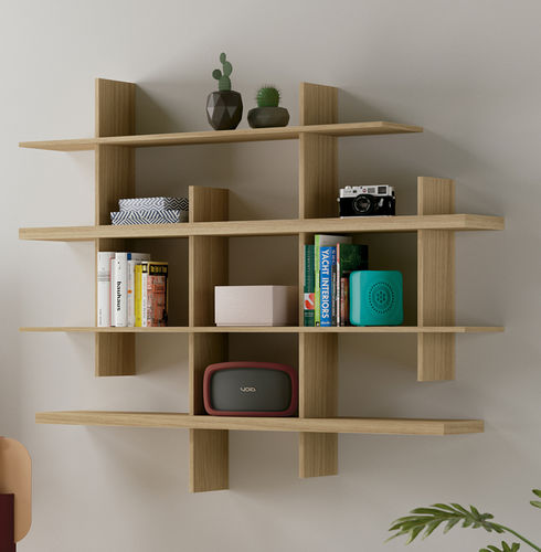 Estante de parede - Manlio - Mobenia - contemporânea / em MDF laqueado / em laminado melamínico