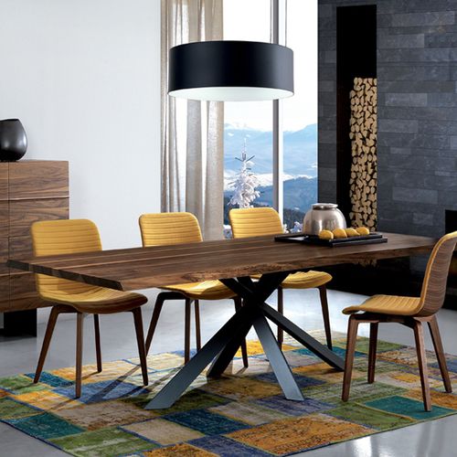 Mesa de jantar contemporânea - MONTANA - Oliver B. Group srl - metálica / em mármore / retangular