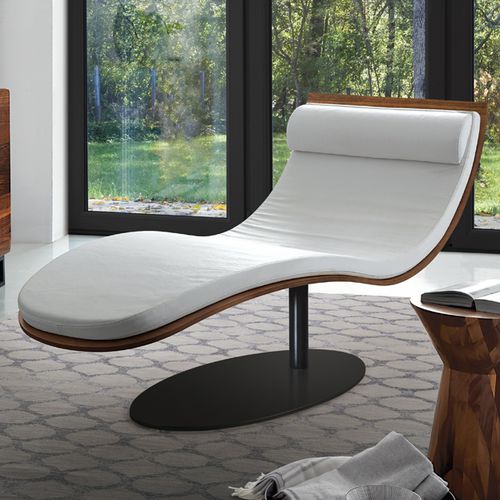Chaise longue contemporânea - BALZO - Oliver B. Group srl - em couro / metálica / branca