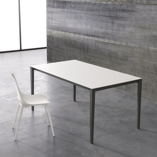 Mesa contemporânea - FUSION - Point srl - em alumínio / com base em alumínio / retangular