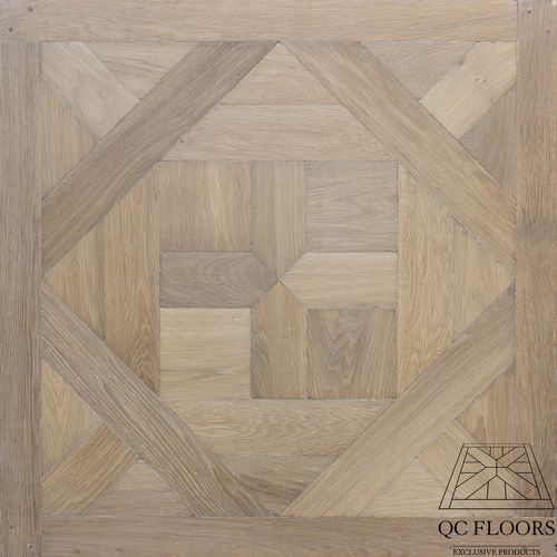 Piso maciço - AREMBERG-PALLADIO - QC FLOORS - em carvalho / patinado / colado