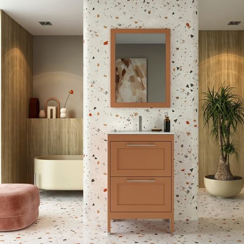 Gabinete de banheiro de piso - TOSCANA - COYCAMA - em MDF / contemporâneo / sem portas