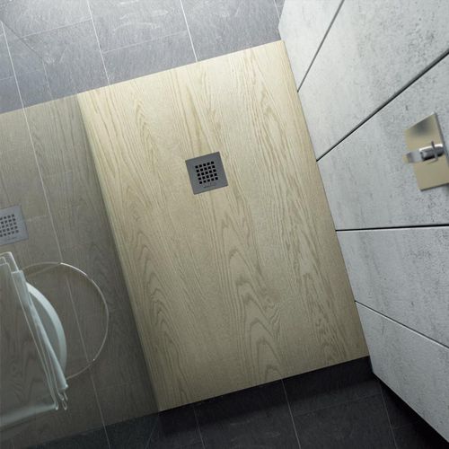 Piso de box retangular - ROCKY WOOD - RELAX DESIGN - de sobrepor / de resina / em mármore