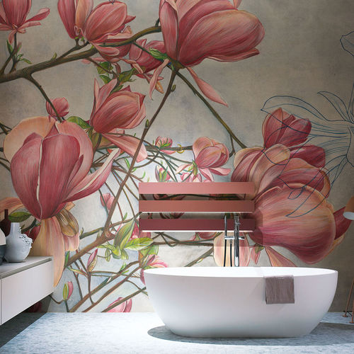 Papel de parede contemporâneo - MAGNOLIA IN BLOOM - Tecnografica Italian Wallcoverings - em fibra de celulose / em tecido não tecido / em fibra de vidro