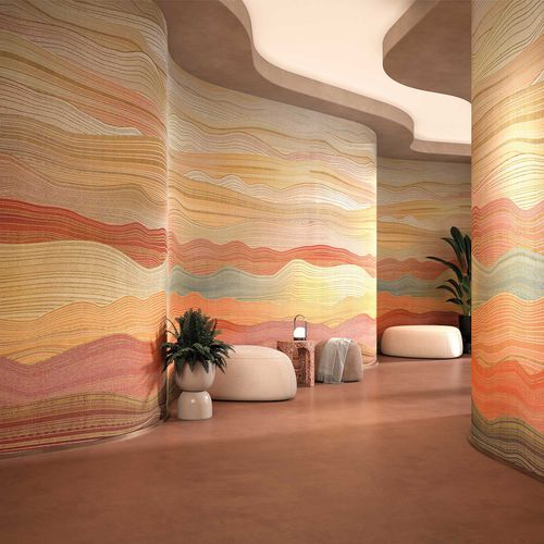 Papel de parede contemporâneo - METAL PLUS: AURIC WAVES - Tecnografica Italian Wallcoverings - em fibra de celulose / em tecido não tecido / em fibra de vidro