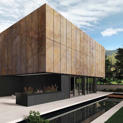 Revestimento de fachada em painéis - ULTRALIGHT : TRACCE VIVENTI - Tecnografica Italian Wallcoverings - em alumínio / liso / leve