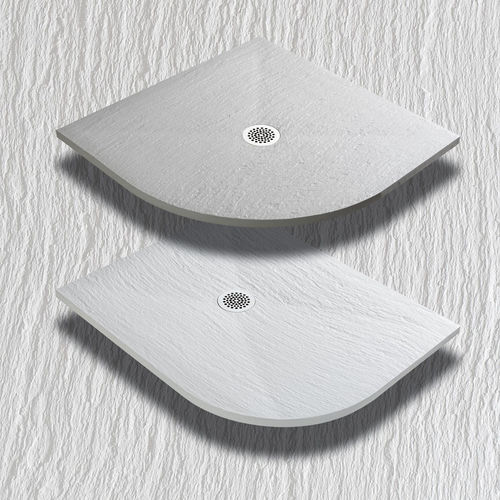 Piso de box de canto - ARDESIA SEMICIRCOLARE - THERMO DESIGN - de sobrepor / extraplano / em madeira