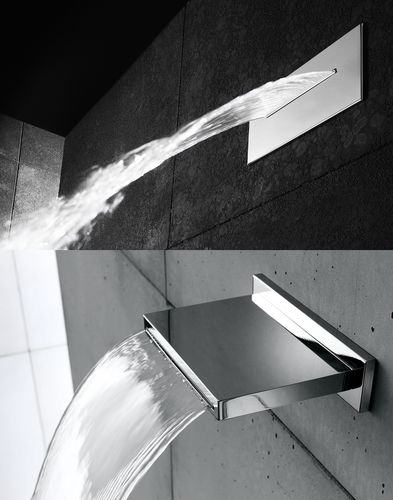 Bica de banheira metálica - WATERFALL - THERMO DESIGN - de parede