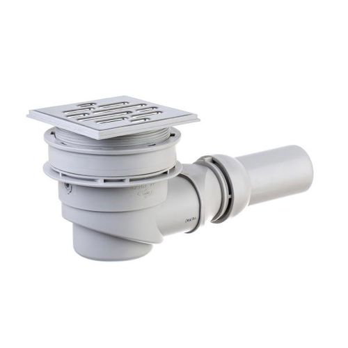 Caixa sifonada em aço inoxidável - JKB Group - para box de banheiro / com grelha / com canal lateral