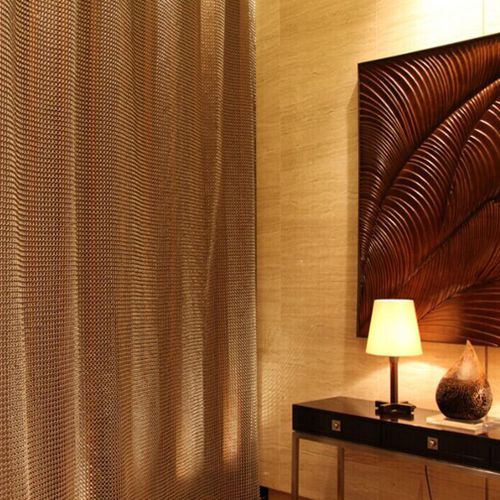 Tela metálica em aço inoxidável - YR-6003 - Shijiazhuang YingRui Metal Products Co., Ltd - para ambiente interno / para cortinas / com malha em anéis