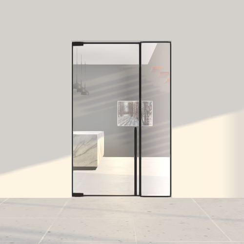 Porta interna - MINI-MAX - SINGLE + - PortaPivot - em alumínio anodizado / pivotante / contemporânea