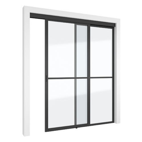 Porta interna - 5730 - SINGLE + - PortaPivot - em alumínio anodizado / de correr / contemporânea