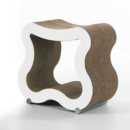 Banqueta contemporânea - SGAS - Kubedesign - com base em cartão / com compartimento de arrumação / preta