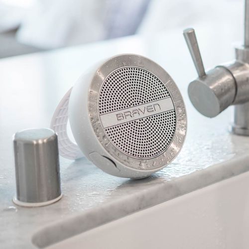 Caixa de som sem fio - MIRA - BRAVEN - com Bluetooth / residencial / para banheiro