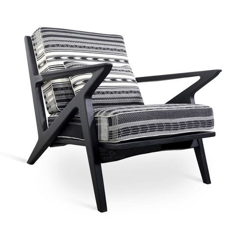 Poltrona contemporânea - Z-CHAIR - ALANKARAM - em tecido / em madeira / com almofadas
