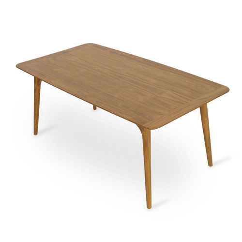 Mesa de jantar contemporânea - AMBU - ALANKARAM - em teca / com base em teca / retangular