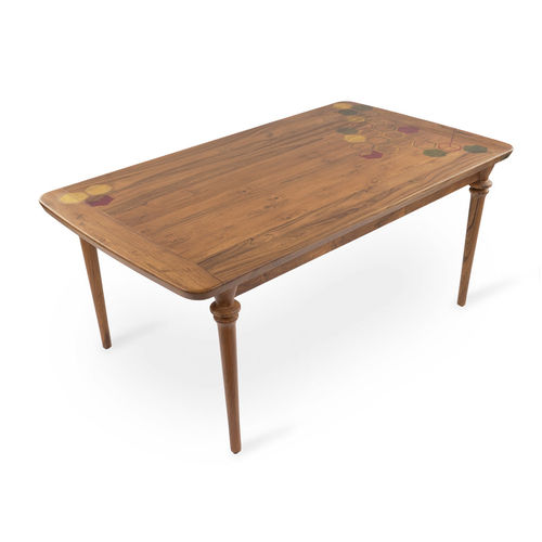 Mesa de jantar contemporânea - PIKI - ALANKARAM - em madeira / com base em madeira / retangular