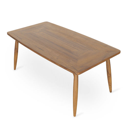 Mesa de jantar contemporânea - VIBHU - ALANKARAM - em madeira maciça / com base em madeira / retangular