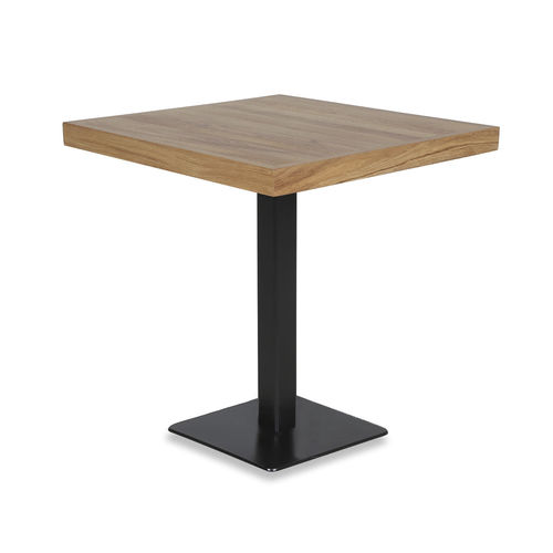 Mesa lateral contemporânea - PRITKA - ALANKARAM - em madeira / com base metálica / quadrada