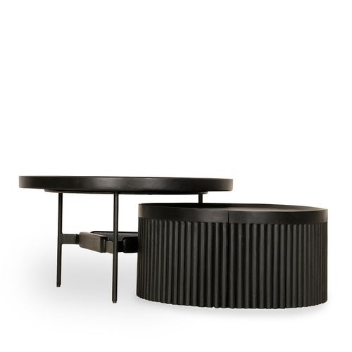 Mesa moderna - PARNY - ALANKARAM - em madeira maciça / metálica / com base metálica