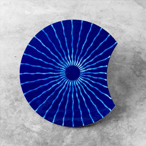 Mesa contemporânea - MAKE' - Made a Mano Srl - Rosario Parrinello - de rocha vulcânica / circular / modular