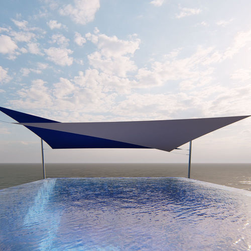 Toldo-vela resistente a UV - DAVRAY - impermeável / sob medida / resistente ao vento