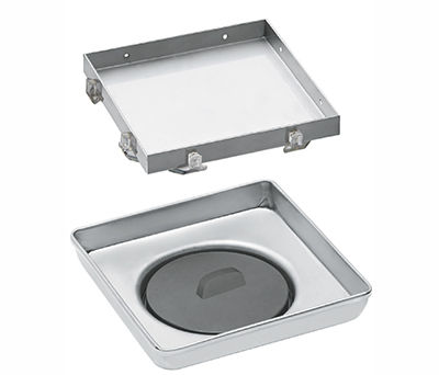 Caixa sifonada em aço inoxidável - P15/CO - Ferplast Srl - para box de banheiro / quadrada
