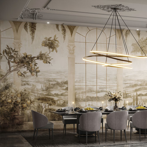 Papel de parede contemporâneo - HD2512 - TOSCANA - HD WALLS - em tecido não tecido / vinílico / com cena