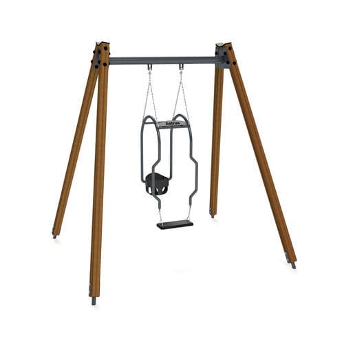 Balanço em madeira - 3508D - Astrus Playgrounds - em aço galvanizado / para playground / duplo