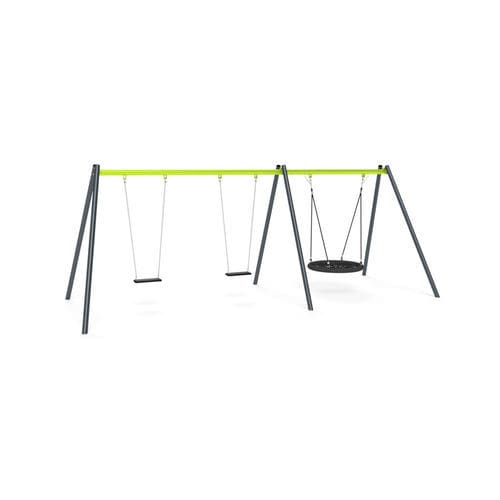 Balanço em aço galvanizado - 3504S  - Astrus Playgrounds - em corda / para playground / múltiplo