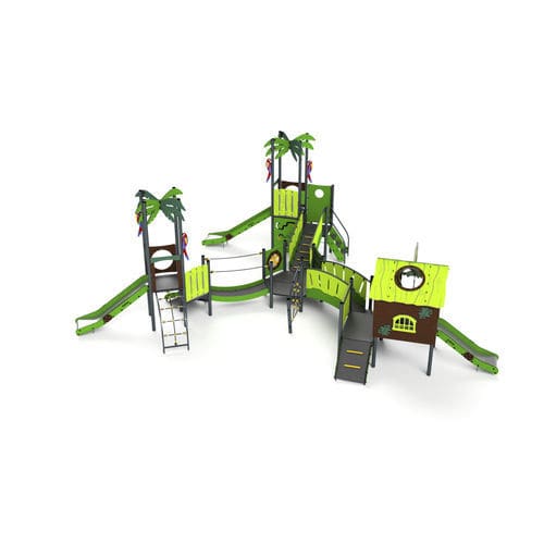 Estrutura lúdica para parque infantil - 11149 - Astrus Playgrounds - para edifício de uso público / para coletividade / em aço revestido a pó