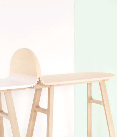 Mesa alta contemporânea - DALI  - Ziinlife - em faia / oval / dobrável