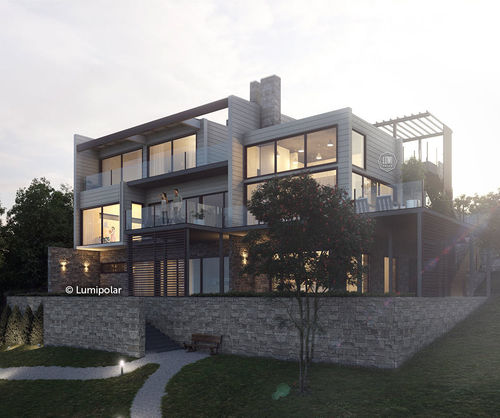 Casa pré-fabricada - ICEBERG 366 - Lumi Polar - ecológica / com economia de energia / contemporânea