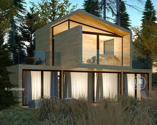 Casa pré-fabricada - Neo Cross 70 - Lumi Polar - ecológica / com economia de energia / contemporânea