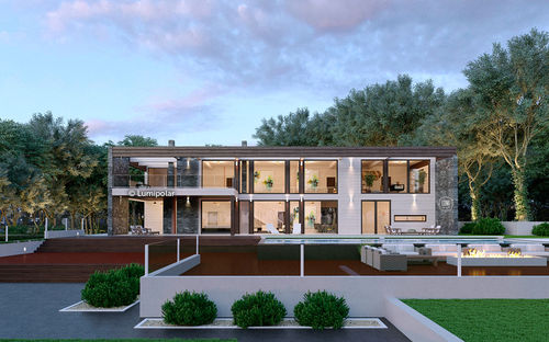 Casa modelo - EXTRAVAGANT 364 - Lumi Polar - moderna / com estrutura em madeira / da linha residencial
