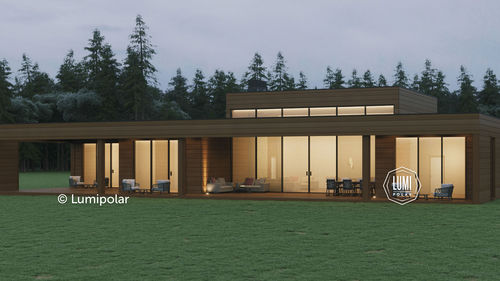 Casa moderna - SALVADOR 256 - Lumi Polar - contemporânea / com varanda / em madeira