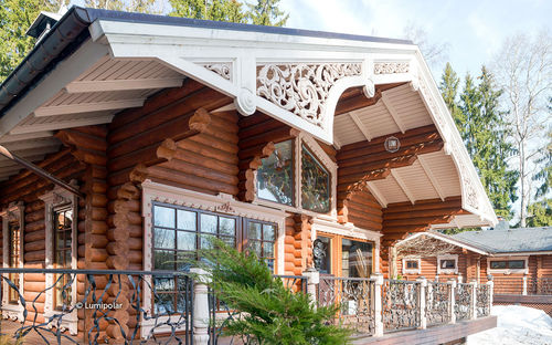 Sauna da linha residencial - A LA RUSSE 125 - Lumi Polar - da linha comercial / em madeira / outdoor