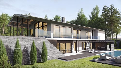Casa pré-fabricada - MARGO 257 - Lumi Polar - contemporânea / com varanda / de 2 andares
