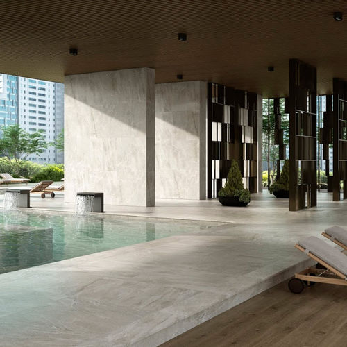 Placas de revestimento em grés porcelanato - IMPERIAL SIENA - Exagres - polida / para ambiente interno / para ambiente externo