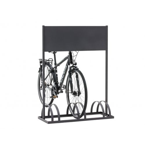 Bicicletário de piso - NR. 10082 series - Ekikranj - publicitário / para espaço público / em aço galvanizado