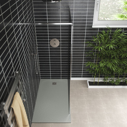 Piso de box retangular - STONE - Aquaestil plus - de sobrepor / extraplano / em mármore