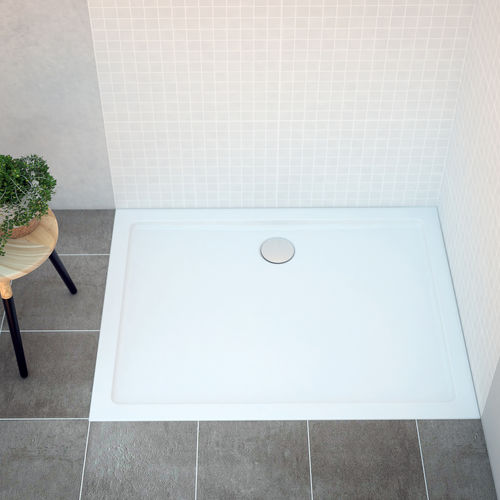 Piso de box retangular - SIENA - Aquaestil plus - de sobrepor / em ferro fundido / em acrílico